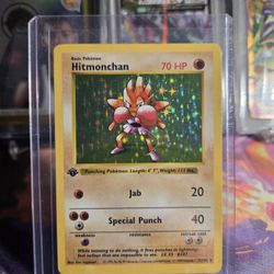 Pokemon Hitmonchan 1st Edition Shadowless HP