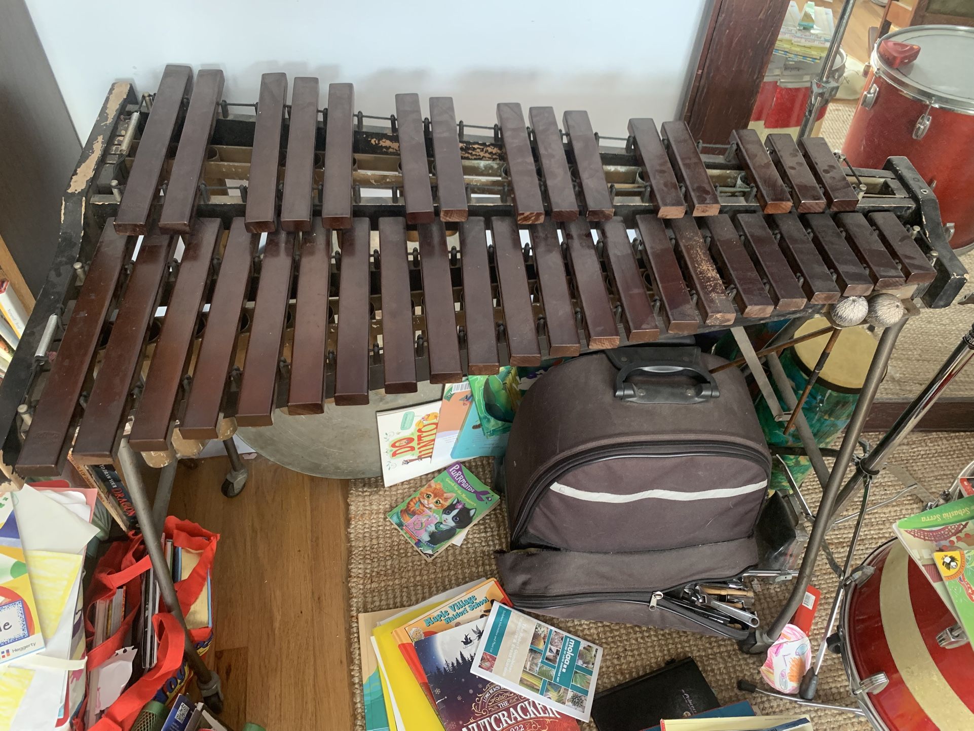 Kosth 3 Octave Marimba Xylophone Model 116 Vintage Made In Japan Percussion Jazz