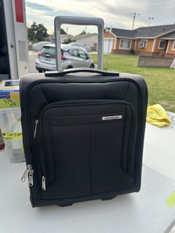 Samsonite Black Softside Carry-On Suitcase Luggage w/ Telescopic Handle 