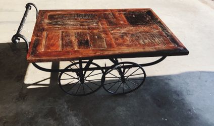 Solid Wood carriage center table (brand new out of box) assembled