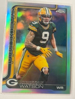 Christian Watson Topps Chrome Refractor Card