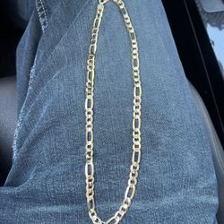 14K FIGARO CHAIN 20 inch 7.5MM