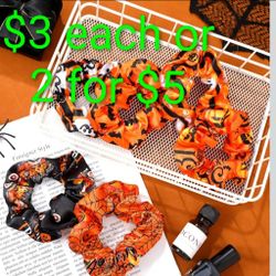 New Halloween hair scrunchies