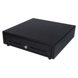 star Microincs 16” Stainless Steel Cash Drawer With Key, Black