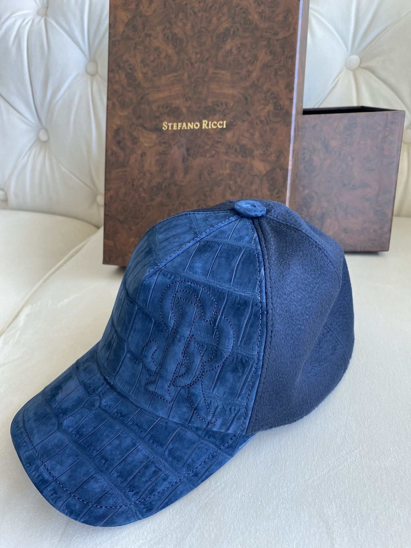Stefano Ricci Crocodile leather hat, brand new