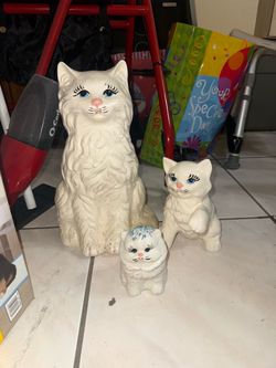 Ceramic cat statue