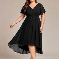 Plus Size Formal Black Dress Size 28w
