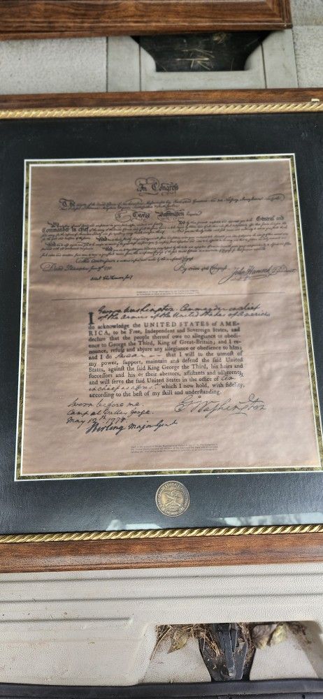 ANTIQUE NRA FRAMED CONSTITUTION,BILL OF RIGHTS