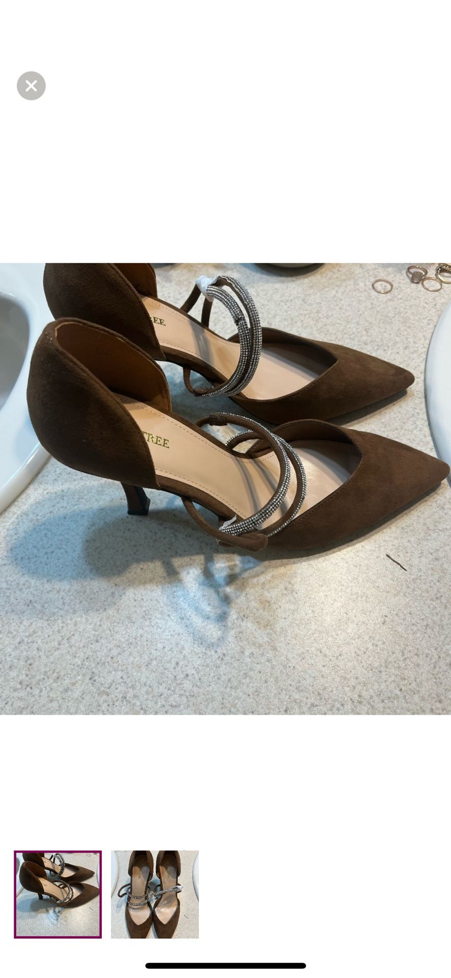 Brown Suede Stiletto Heels