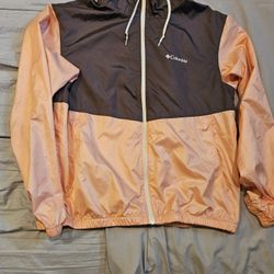 Columbia Medium Orange/Brown Windbreaker