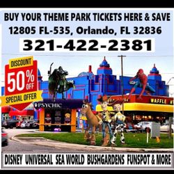 Theme Park Tickets On Sale  Pick Up Tickets 🎟  At 12805 FL 535