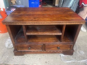 Solid wood TV stand