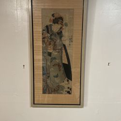 Japanese Wood Block Paint Original 