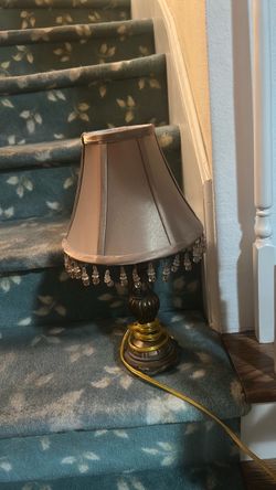 Vintage Table Lamp with Beaded Shade