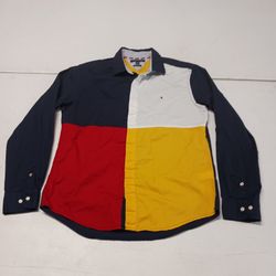 Tommy Hilfiger Mens L Button Down Long Sleeve Shirt