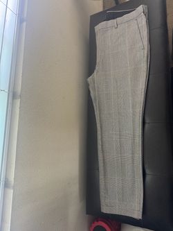 H&M Slim Fit Grey Glen Plaid Dress Pants – Size 38