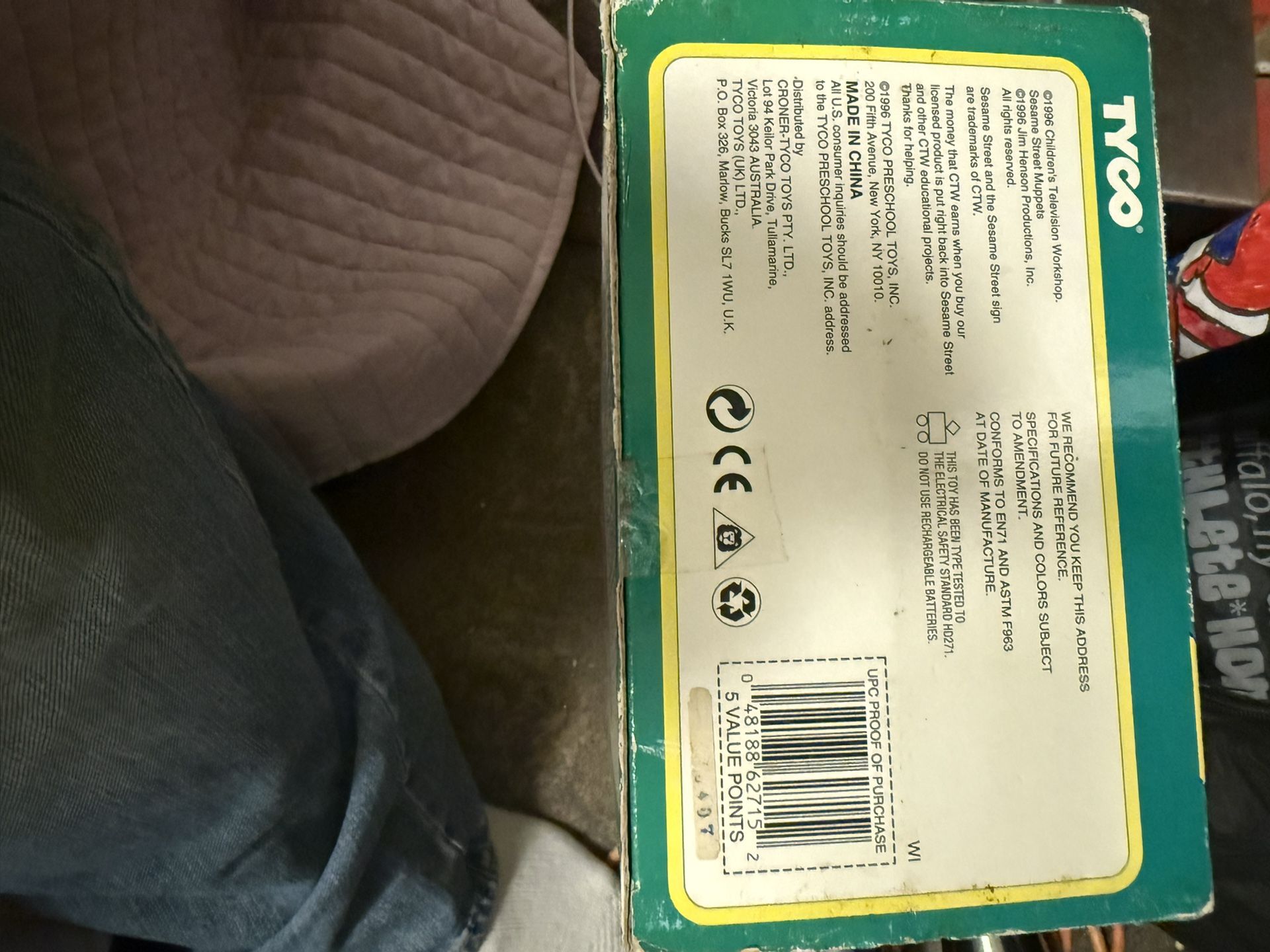 1996 Tickle Me Elmo In Box