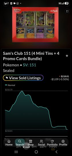 Sams Club 4 Tins - Pokemon 151 plus 4 promos
