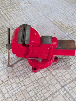 Vintage Restored Craftsman 5" Bench Vise with Swivel Base