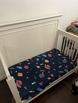 White Convertible Crib Toddler Bed