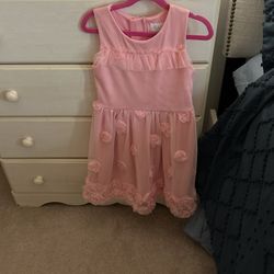 pink Chiffon Girls Dress