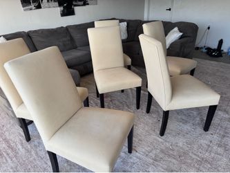 6 crate and barrel dining chairs