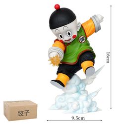 16cm Dragon Ball Chiaotzu figure features the character attacking on a cloud