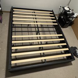 Queen bed frame with storage