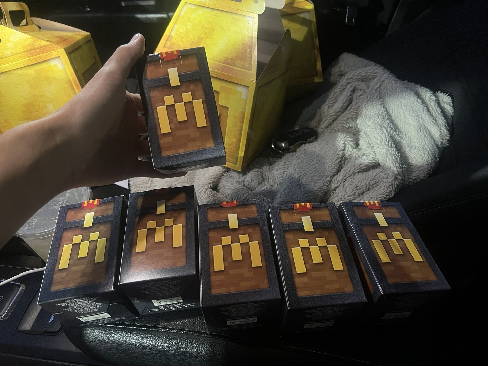 Trading Grimace, Big Mac, and Fry Crown McDonald’s Minecraft Toy
