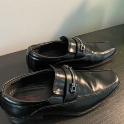 Men’s Dexter Comfort Dress Shoes Size 7.5 Wide Black New Memory Foam