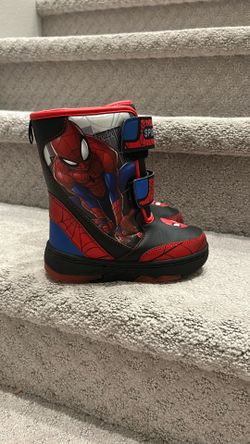 Tod Size 11 Snow Boots Spider-Man