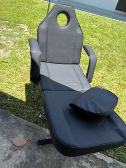 Professional Spa Facial Massage Treatment Bed Chair - Black
