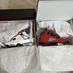 New Nike Air Jordan Bundle! 2 Pairs Jordan 4 And Jordan 5. Men Size 8.5
