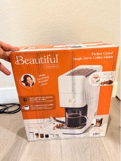 Beautiful Kitchenware Perfect Grind Single Serve Coffee Maker White