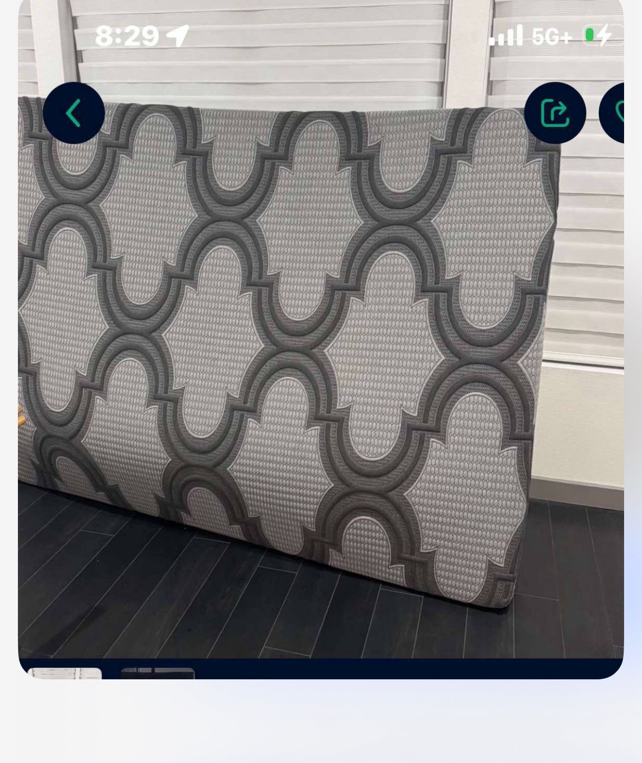Queen Memory Foam Mattress Approx 10 In Deep With Box Spring