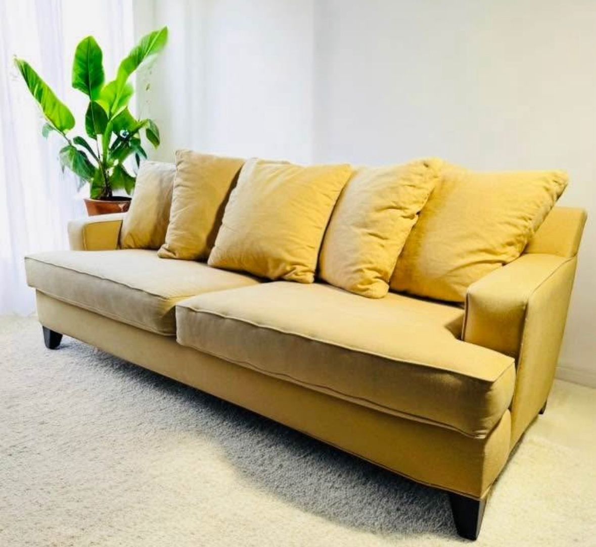 Macy’s Yellow Cotton Couch Sofa