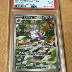 Nidoking Illustration Rare Pokemon Mew En-151 174/165 PSA 9 Mint