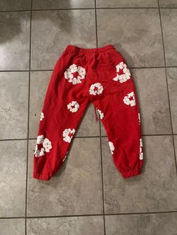 Denim Tears Cotton Wreath Sweatpants Red
