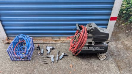 2 HP 8 gallon air compressor with tools