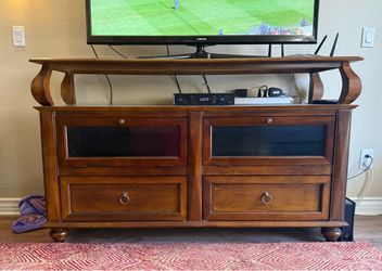 Wood TV Stand with Storage