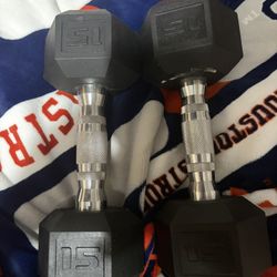 15 Pound Dumbells Pair 