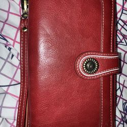 Red Clutch Wallet