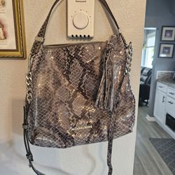 Michael Kors Grey Snakeskin Bag
