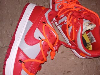 nike dunk low off white - university red 