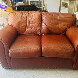 Free - Small Leather Couch/Loveseat 