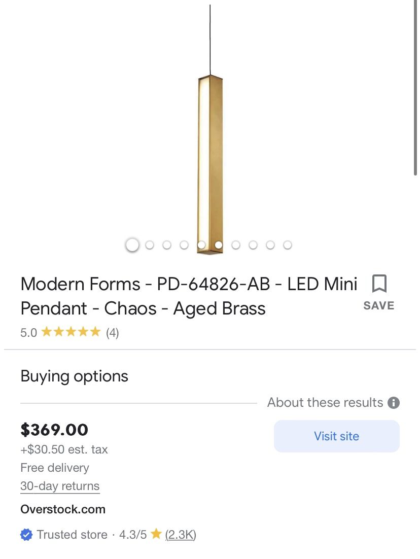 Mini Gold Light Pendant