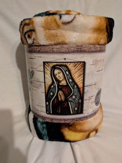 Plush Throw Blanket Virgin Of Guadalupe 