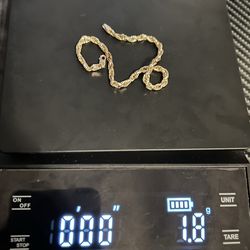 Solid 10k hollow rope bracelet