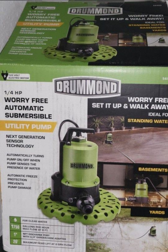 !!! Another Price DROP!! Drummond 1/4 Horsepower Water/Sump Pump With 100 Feet Of Hose Included Too What A Bargain!!!