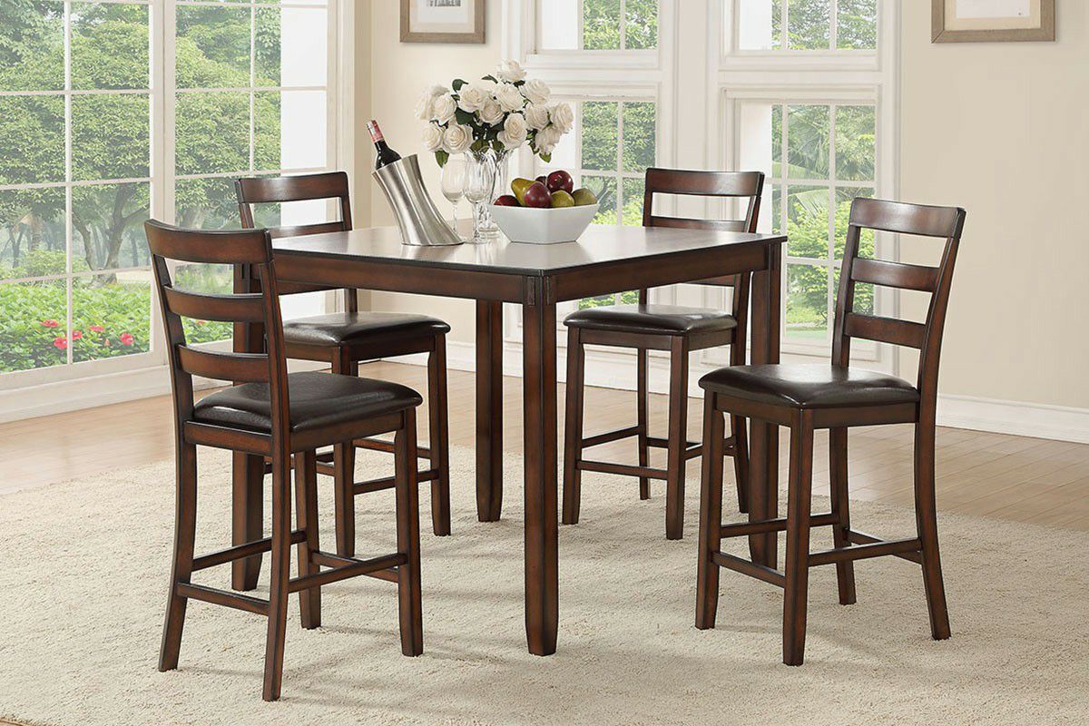 5 PIECE COUNTER HEIGHT DINING TABLE SET